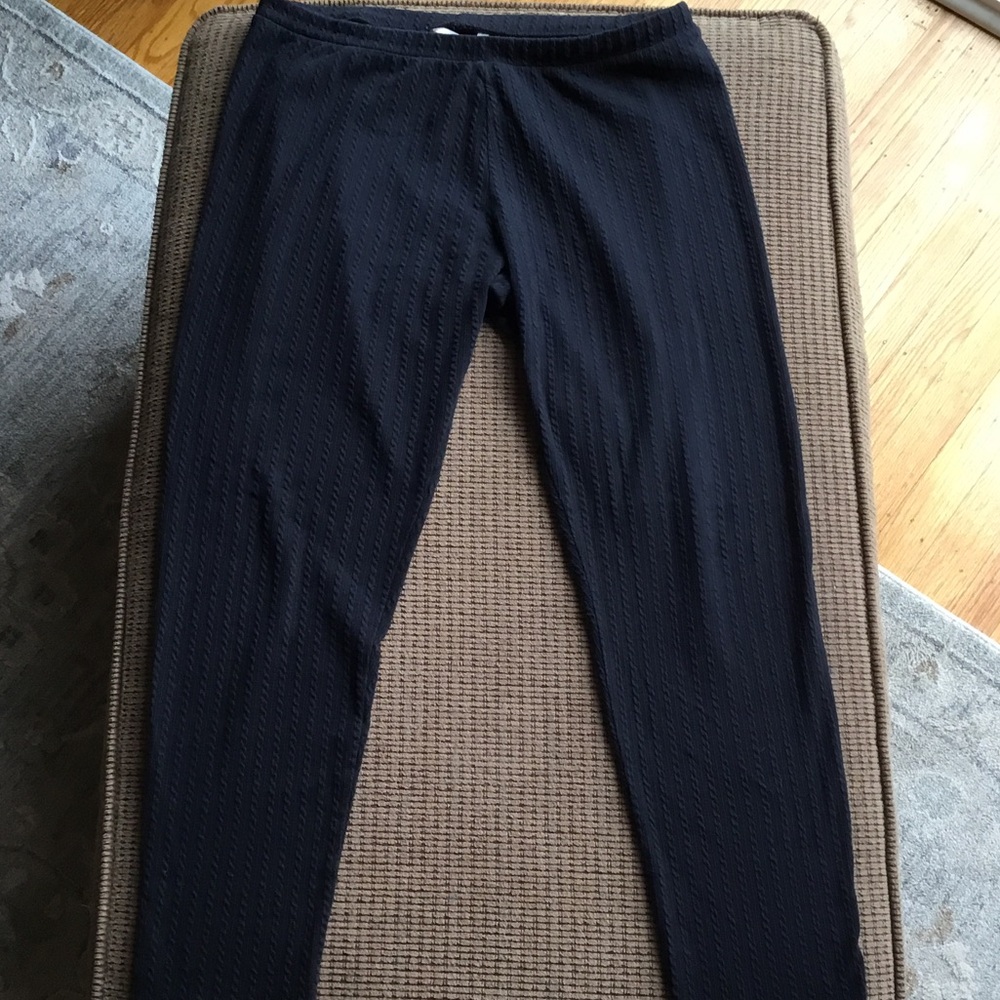 LC Lauren Conrad Cable Knit Textured Black Leggings Cottagecore Size L